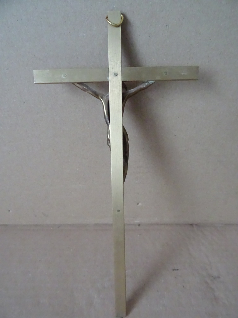 Antiek koperen kruis met Corpus Christi - Afbeelding 12