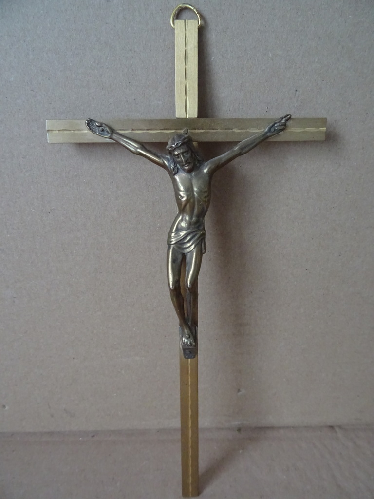 Antiek koperen kruis met Corpus Christi - Afbeelding 14
