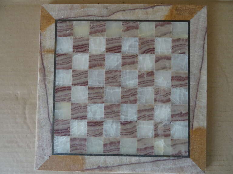 Marmeren schaakbord 25x25 cm