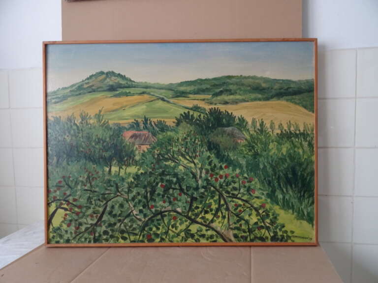 Alternative view of Schilderij J.F. Geusebroek Observant vanaf Eben-Eymael