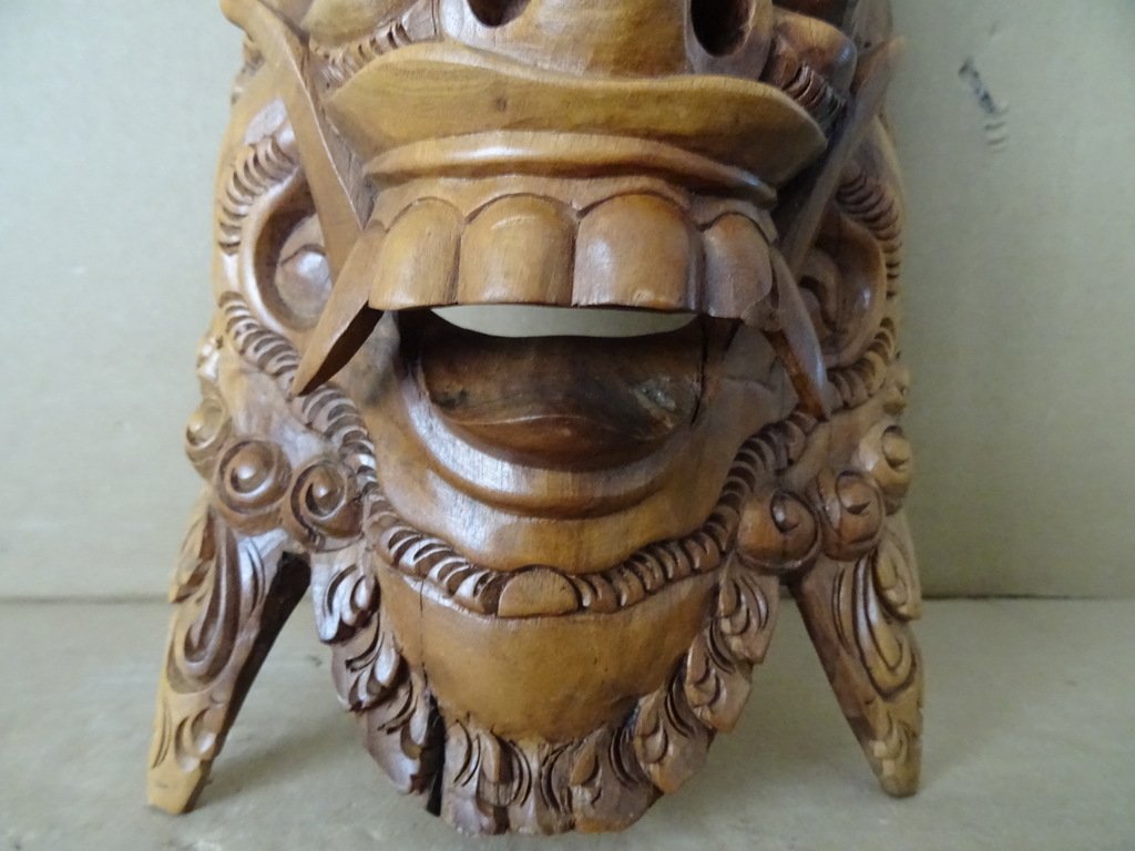 Houten Barong masker Indonesië 38cm - Afbeelding 6