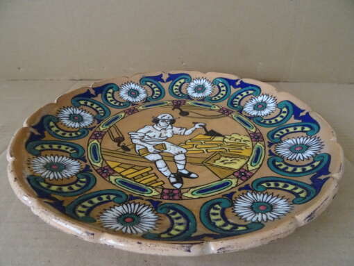Vintage wandbord met metselaar 33cm