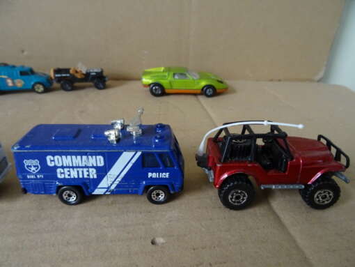 Collectie van 9 Matchbox autootjes