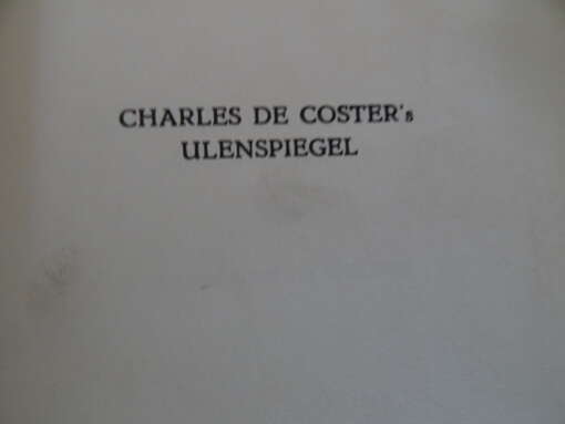 Urbain van de Voorde Charles de Coster's Uilenspiegel