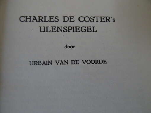 Urbain van de Voorde Charles de Coster's Uilenspiegel