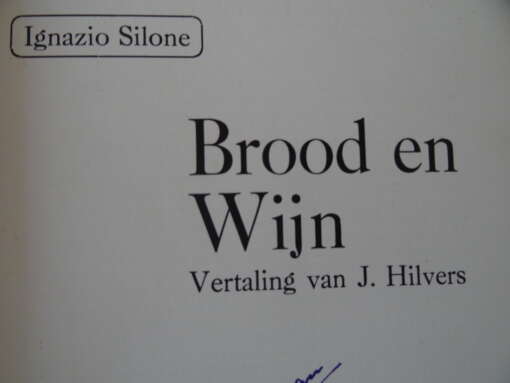 Ignazio Silone Brood en wijn