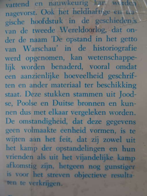 Prof. Bernard Mark Strijd en ondergang van het getto in Warschau