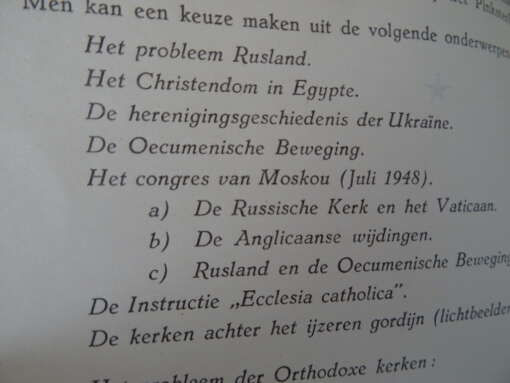 Het christelijk oosten en hereniging april 1954