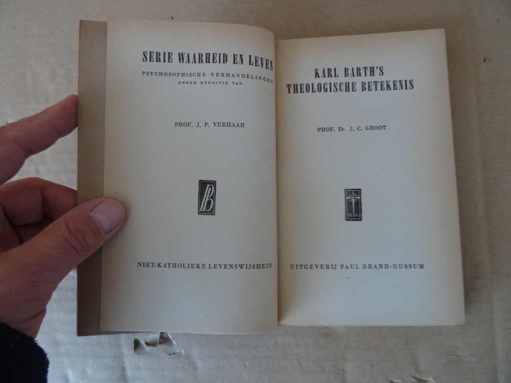 Prof. Dr. J C. de Groot Karl Barth's theologische betekenis - Afbeelding 6