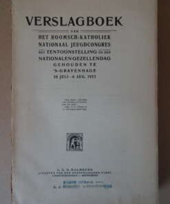 Verslagboek van het Roomsch-katholiek Nationaal jeugdcongres