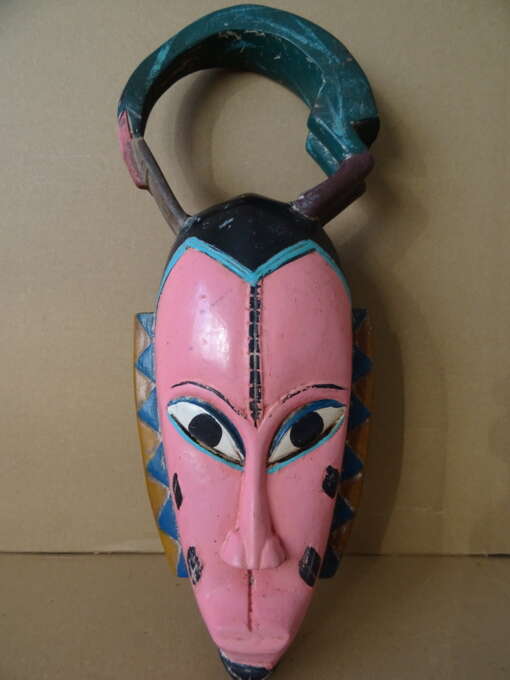Baule masker Ivoorkust met kraanvogel