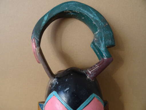 Baule masker Ivoorkust met kraanvogel