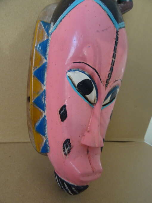 Baule masker Ivoorkust met kraanvogel