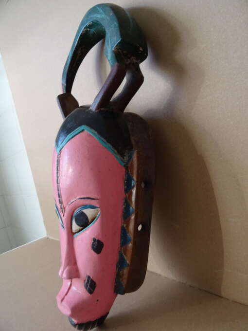 Baule masker Ivoorkust met kraanvogel
