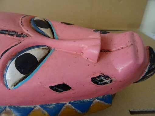 Baule masker Ivoorkust met kraanvogel