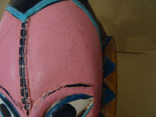 Baule masker Ivoorkust met kraanvogel