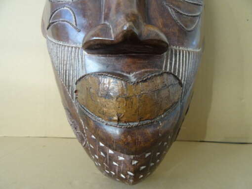 Chokwe masker Angola met koperbeslag 62cm