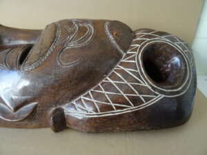 Chokwe masker Angola met koperbeslag 62cm