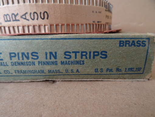 Vintage Dennison pinning machine Fine grade pins