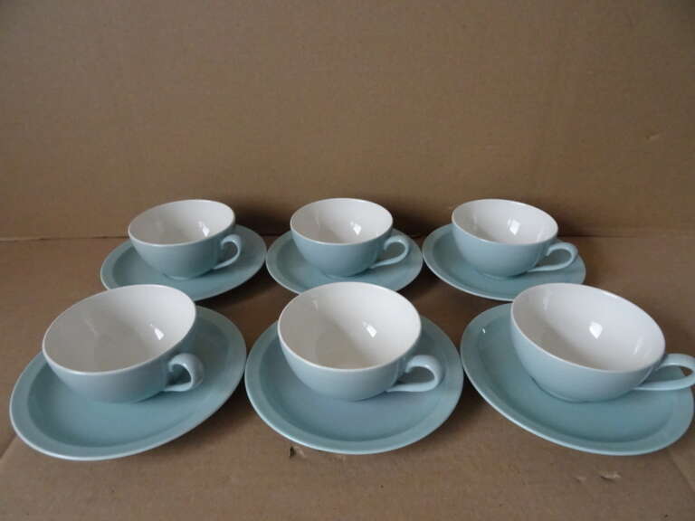 Antieke kop en schotels Petrus Regout & Co