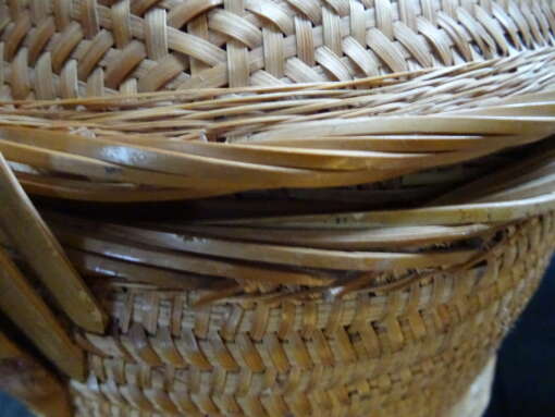 Chinese rieten bruiloftsmand vintage