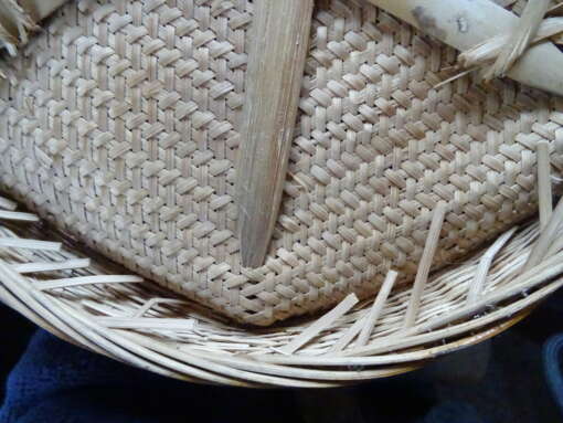 Chinese rieten bruiloftsmand vintage