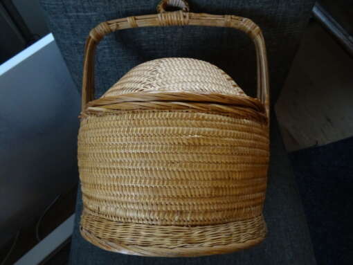 Chinese rieten bruiloftsmand vintage