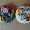Vintage buttons Punk lives Punks not dead