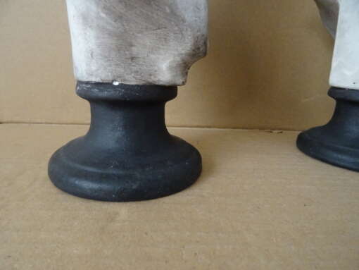 Vintage borstbeelden Bach en J Strauss 24 cm