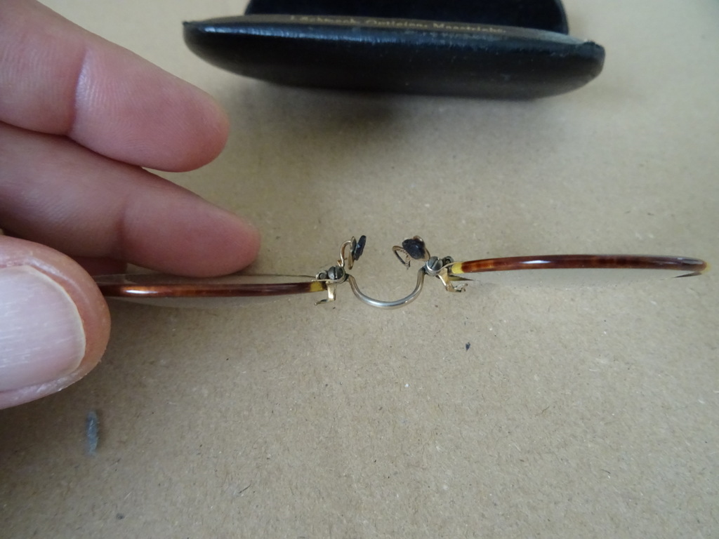 Antiek knijpbrilletje pincet nez - Afbeelding 4
