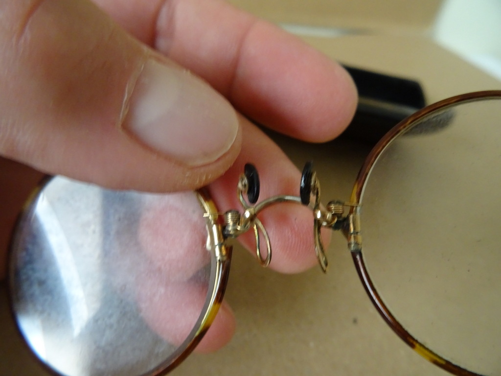 Antiek knijpbrilletje pincet nez - Afbeelding 6