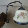 Vintage wandlamp met opaline glas