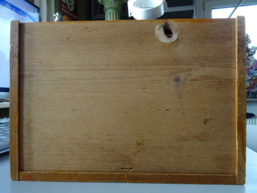 Vintage houten blokkendoos compleet