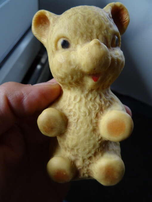 Vintage knijppopjes dieren pieppopjes