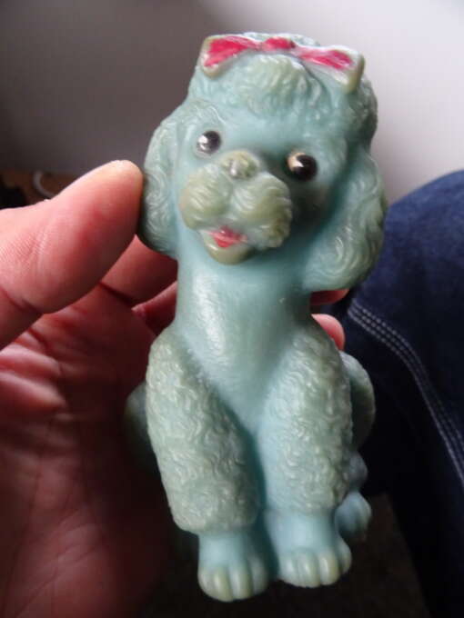 Vintage knijppopjes dieren pieppopjes
