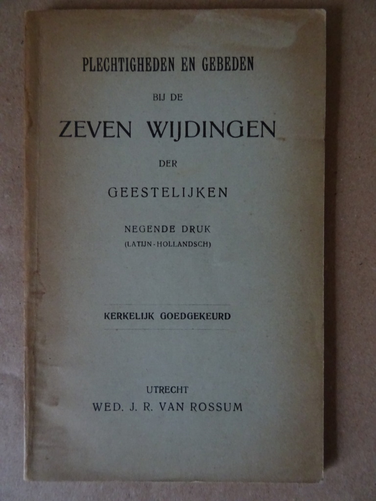 Plechtigheden en Gebeden bij de Zeven Wijdingen