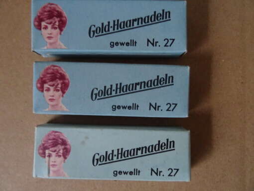 Collectie vintage haarspelden H.R. Gold-haarnadeln