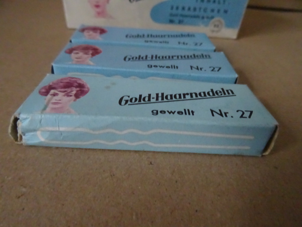Collectie vintage haarspelden H.R. Gold-haarnadeln Collectie vintage haarspelden H.R. Gold-haarnadeln