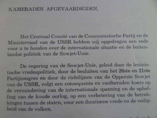 N. S. Chroestsjow Over de internationale situatie