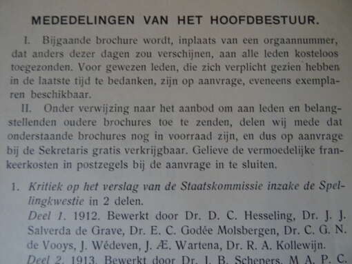 Prof. Dr. C. G. N. de Vooys De bezwaren tegen de nieuwe spelling