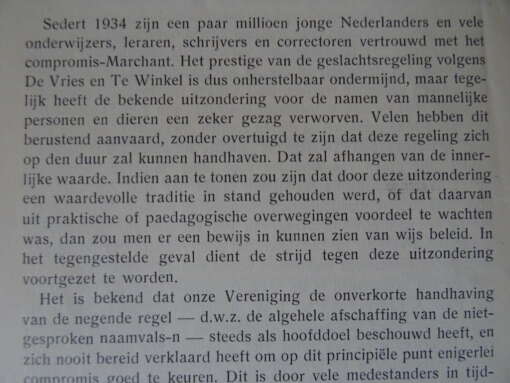 Prof. Dr. C. G. N. de Vooys De bezwaren tegen de nieuwe spelling