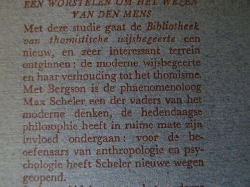 Dr J. Nota S.J. Max Scheler Een worstelen om het wezen
