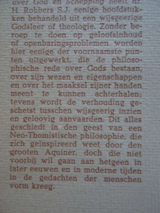 Dr H. Robbers Menschelijk weten over God en schepping