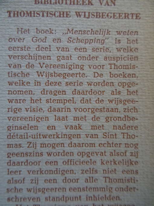 Dr H. Robbers Menschelijk weten over God en schepping