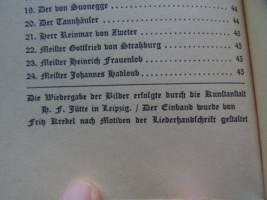 Hans Naumann Die Minnefingern in bildern der Maneffichen Handschrift - Afbeelding 34