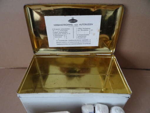 Vintage Brocades Verbandtrommel voor autobussen