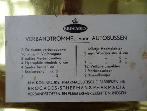 Vintage Brocades Verbandtrommel voor autobussen
