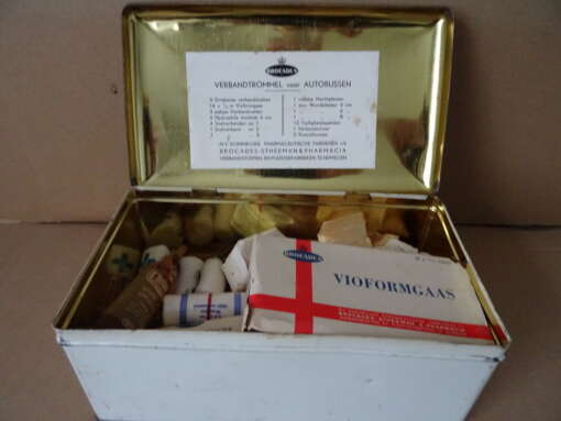 Vintage Brocades Verbandtrommel voor autobussen