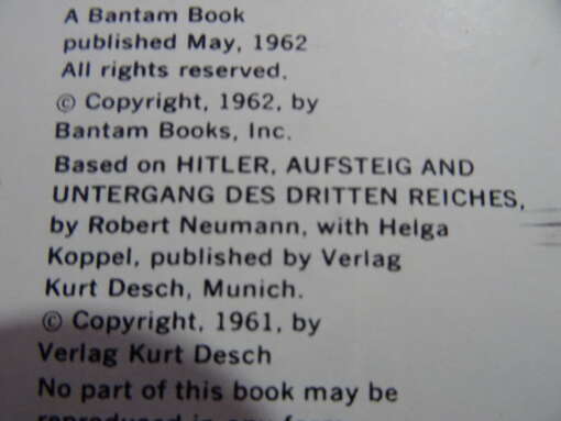 Robert Neumann Helga Koppel Pictorial history of the third reich