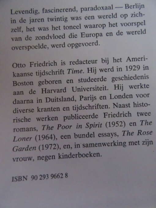 Otto Friedrich Vóór de zondvloed Berlijn in de jaren twintig